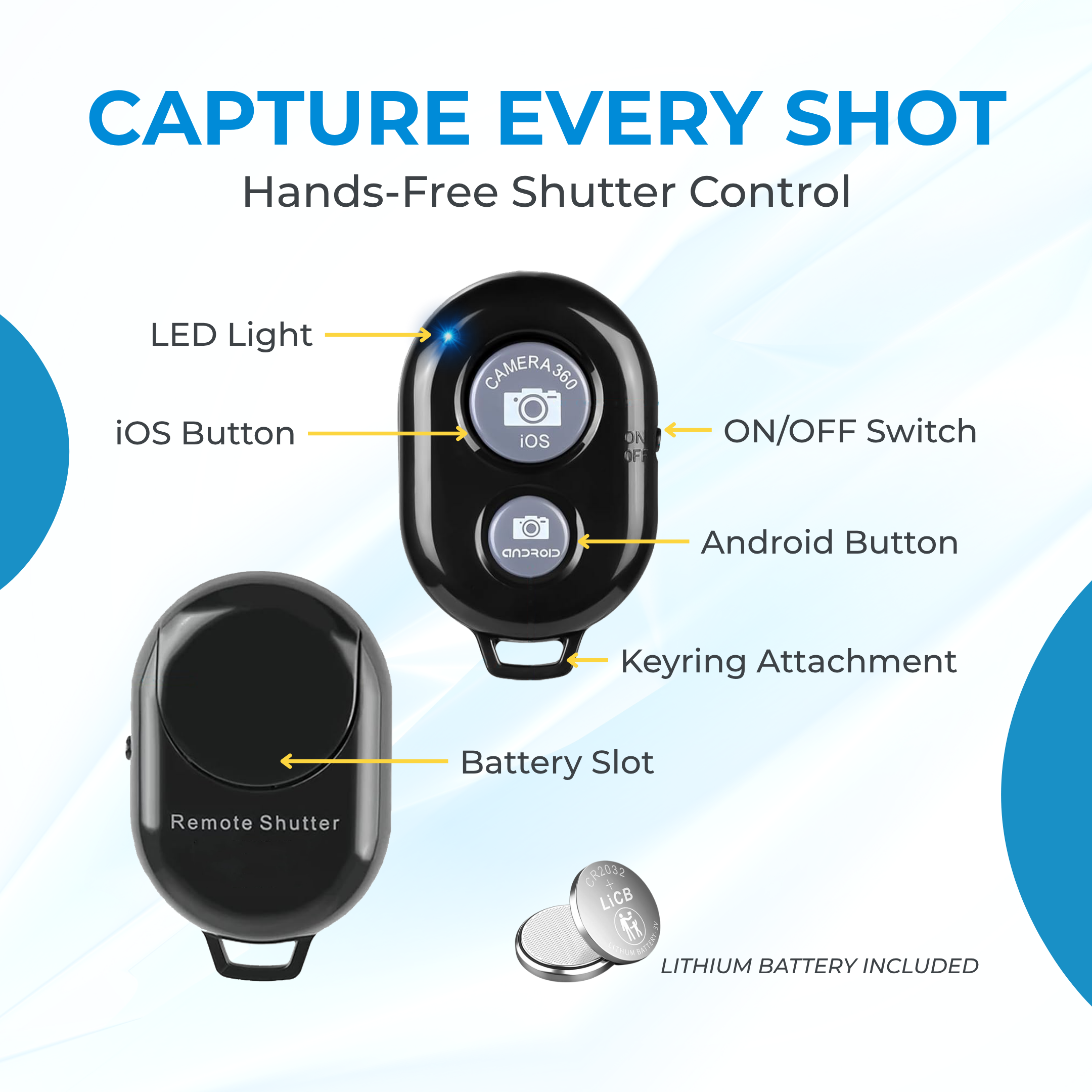 ThePhotoStick Quick Click Remote features