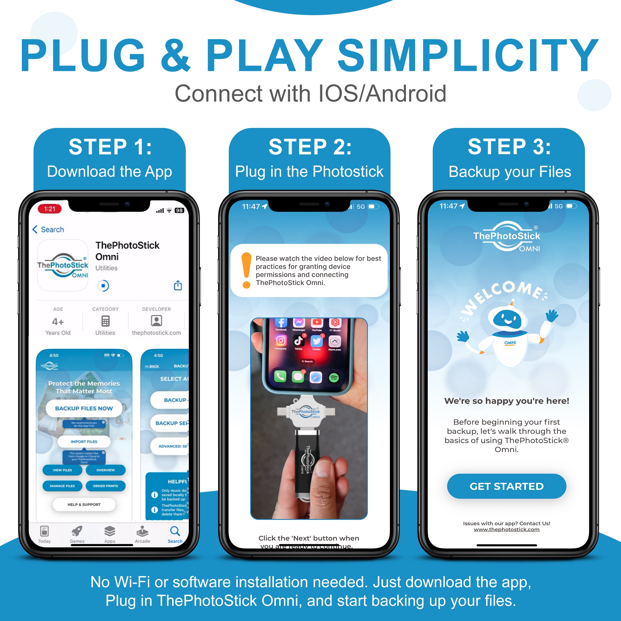 ThePhotoStick Omni application screen