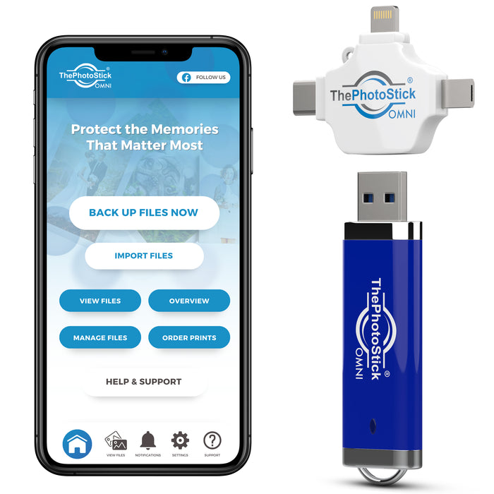 ThePhotoStick Omni and application screen