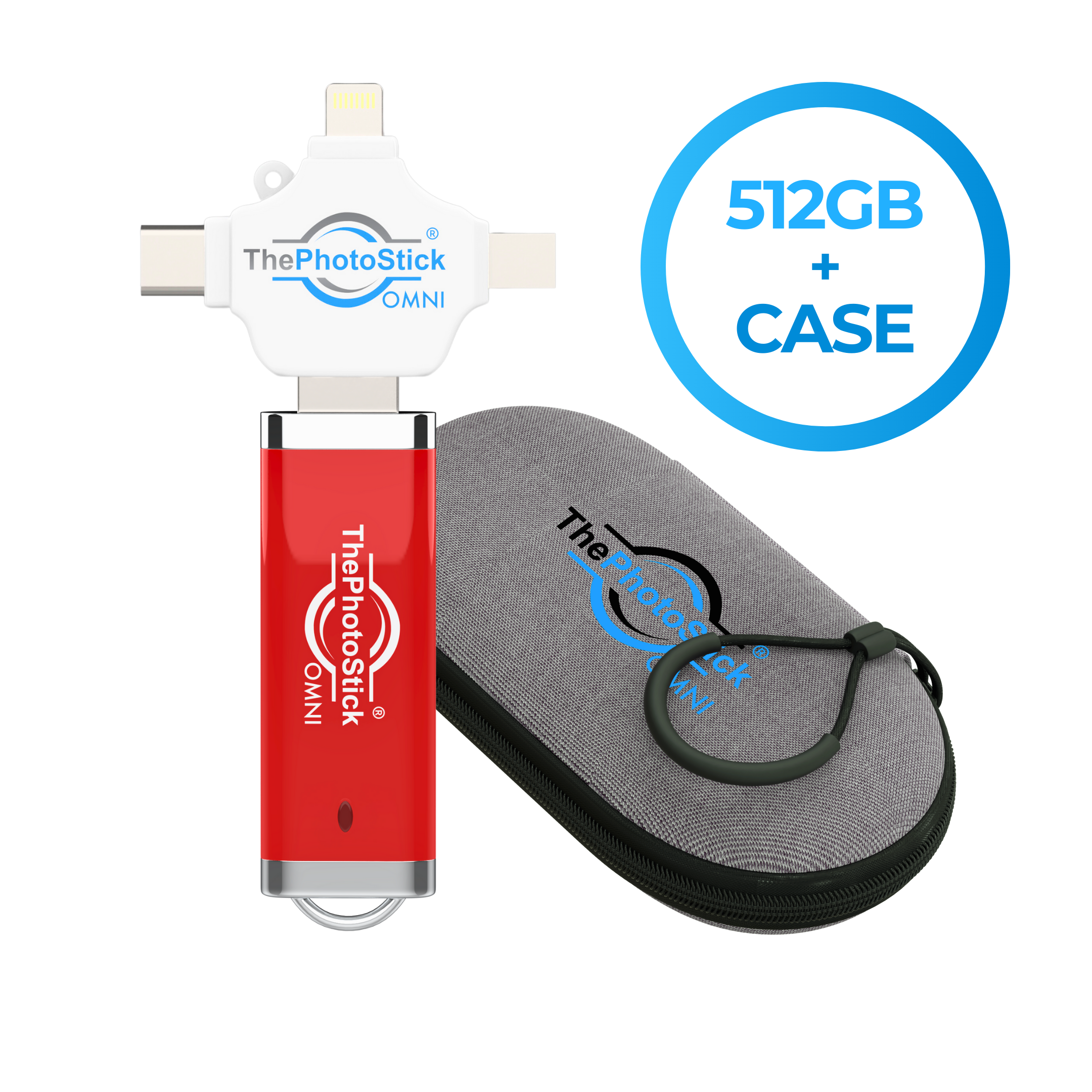 ThePhotoStick® Omni 512GB + Hülle