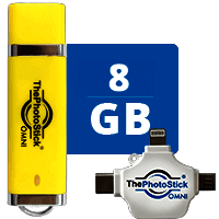8 GB - ThePhotoStick® Omni