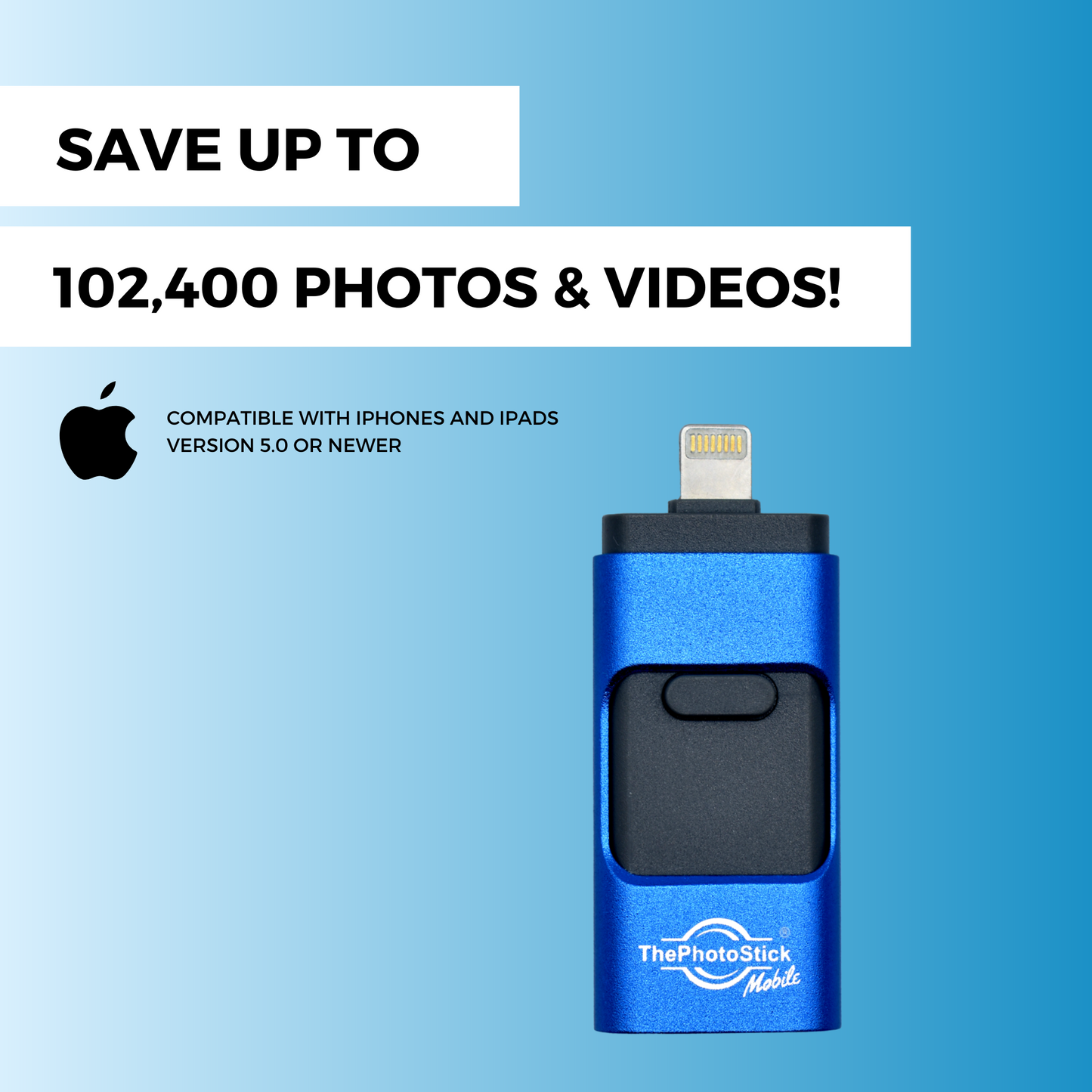 ThePhotoStick® Mobile 2.0 for iPhone and iPad (256GB)